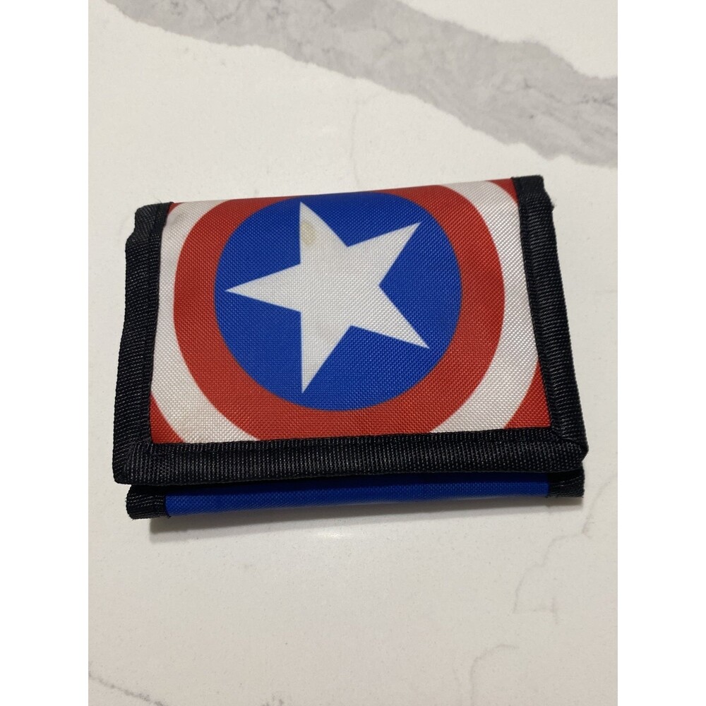 Vintage Captain America hook and loop wallet